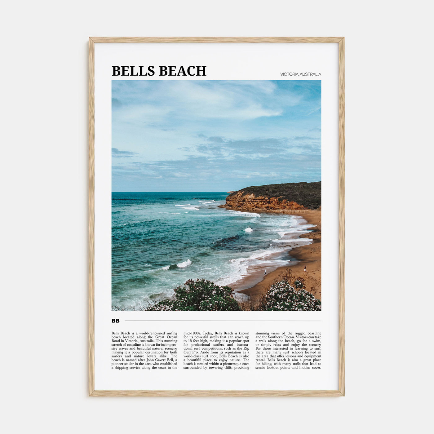Bells Beach Travel Color Poster