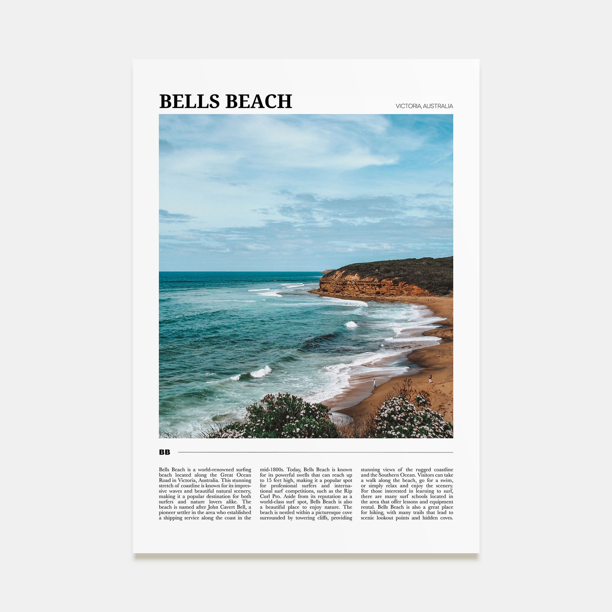 Bells Beach Travel Color Poster