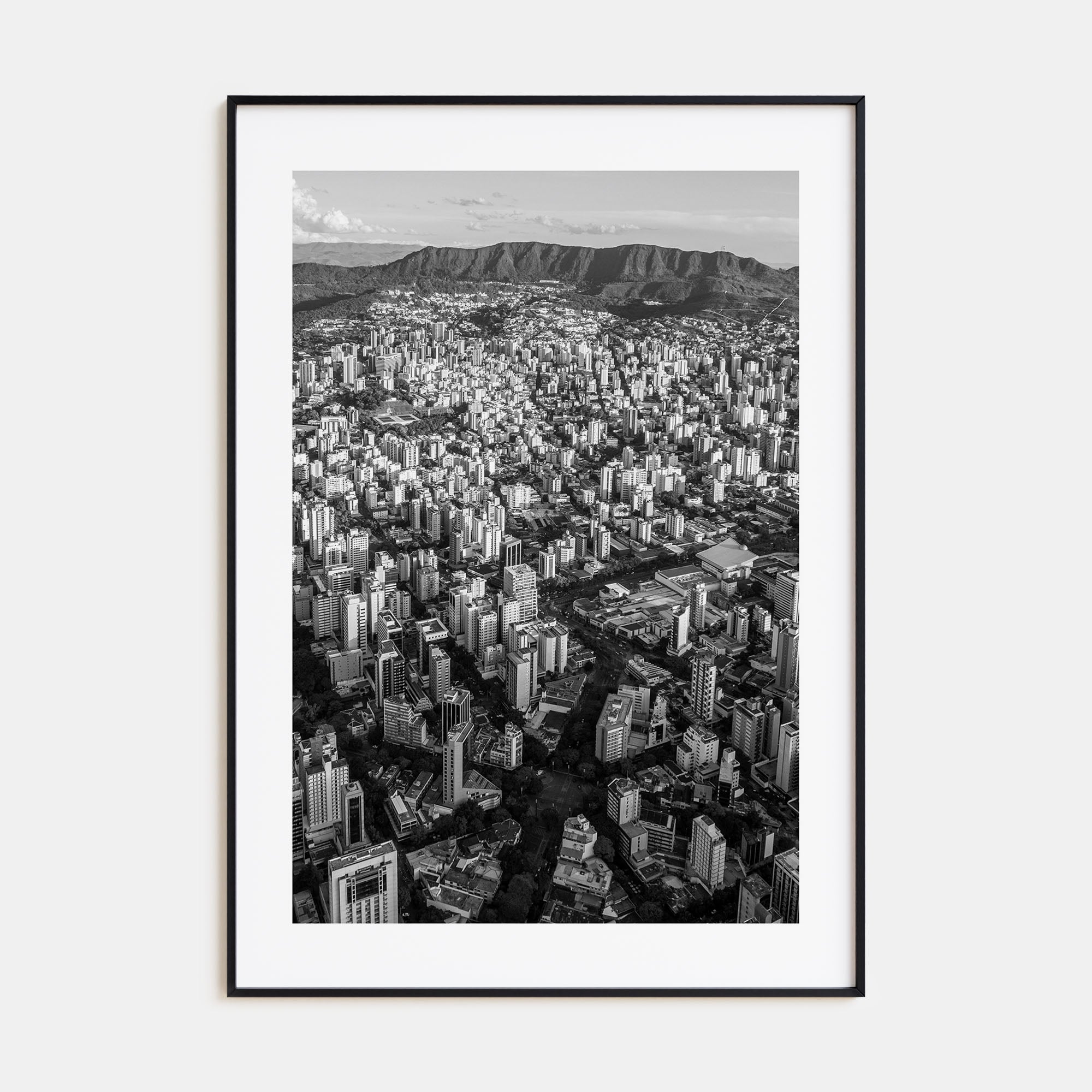 Belo Horizonte Photo B&W Poster
