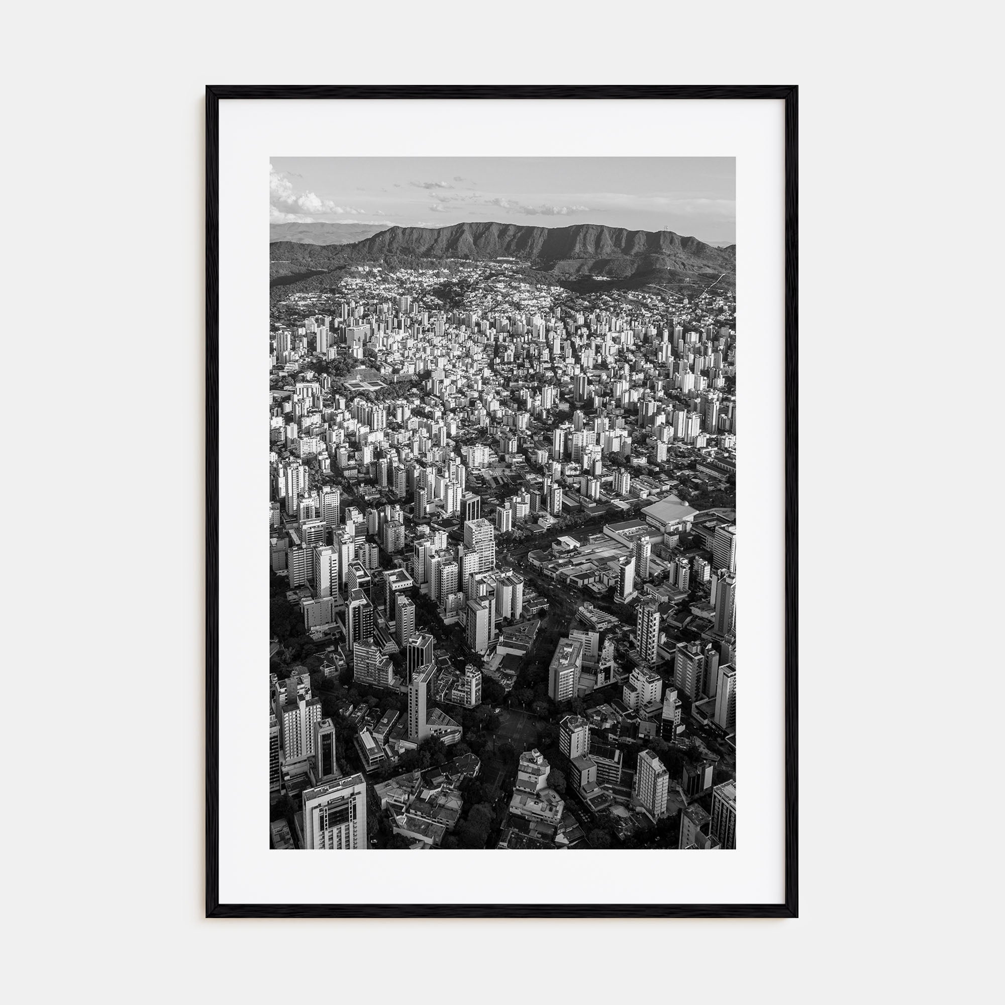 Belo Horizonte Photo B&W Poster