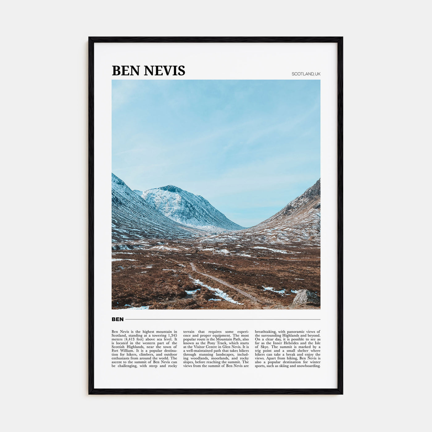 Ben Nevis Travel Color Poster