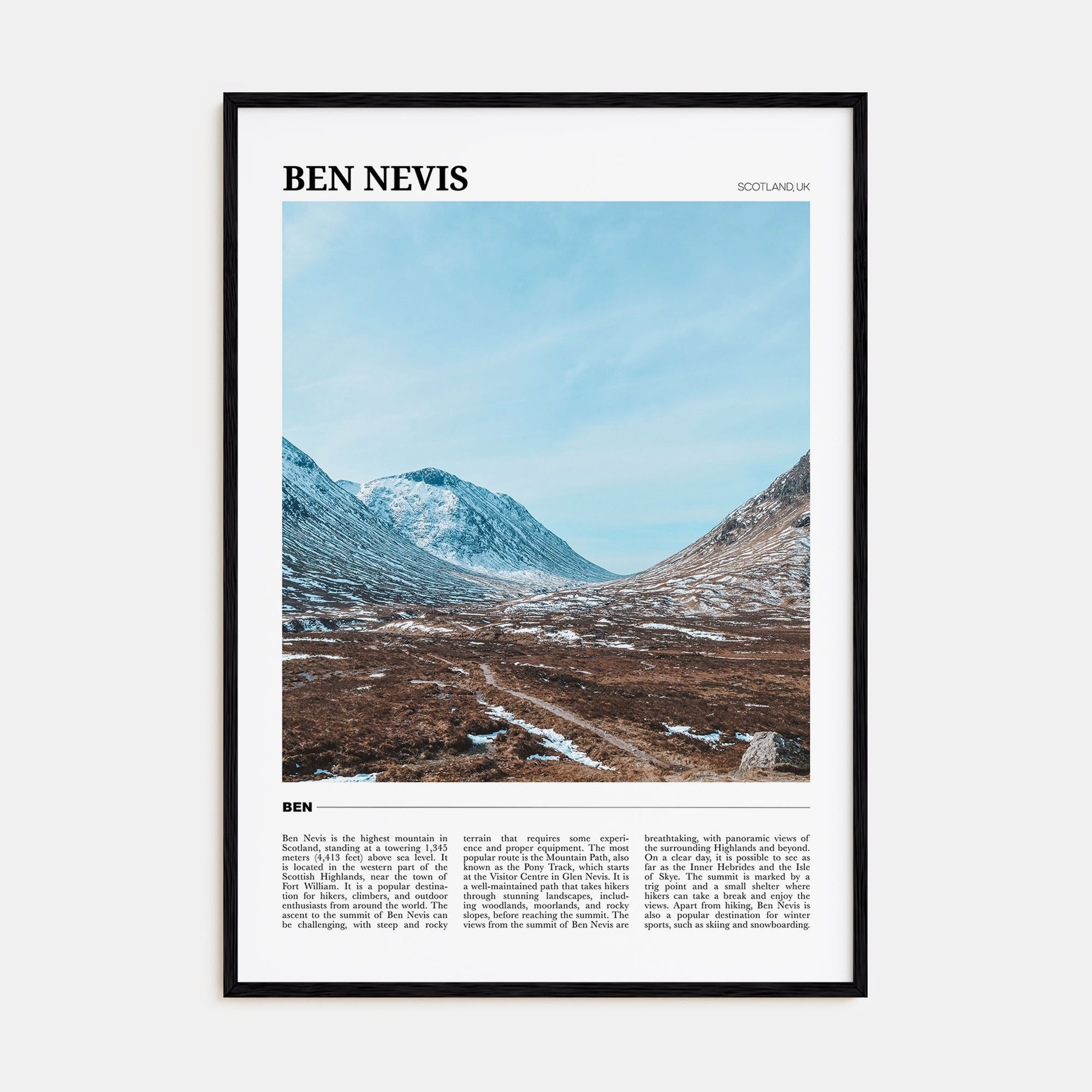 Ben Nevis Travel Color Poster