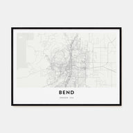 Bend Map Landscape Poster