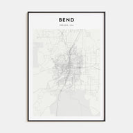 Bend Map Portrait Poster