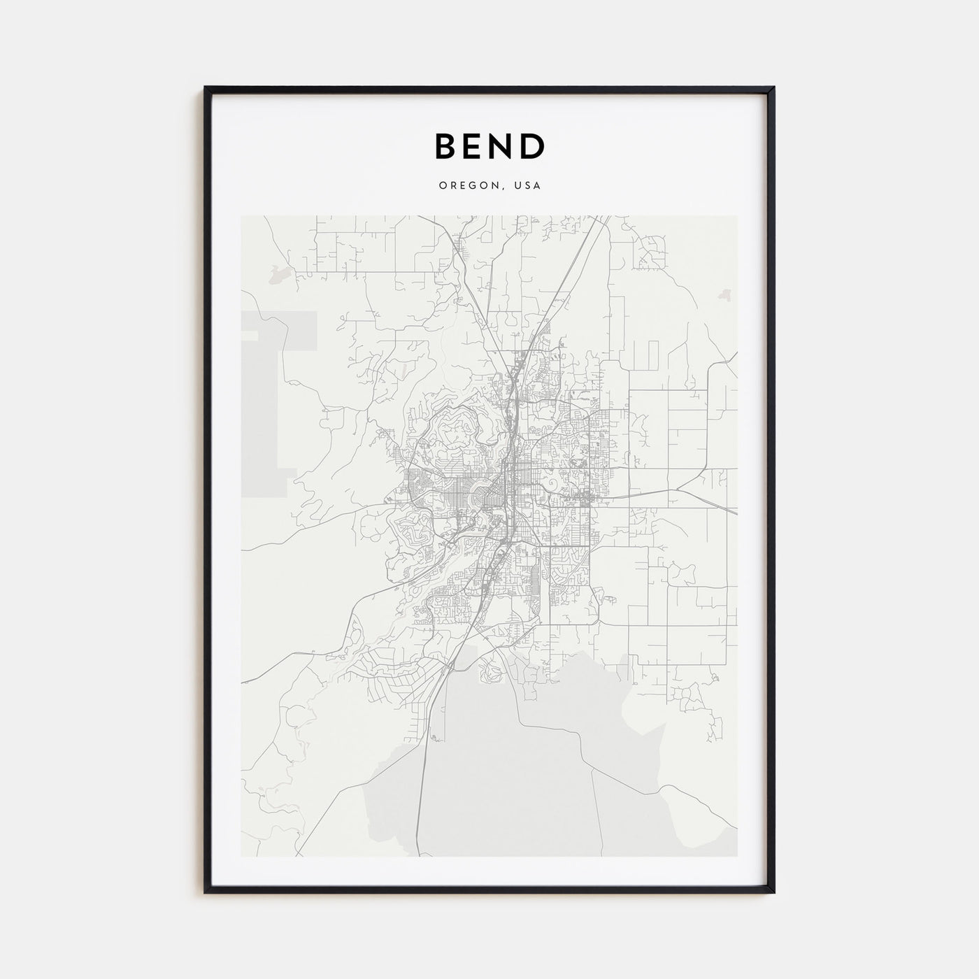 Bend Map Portrait Poster