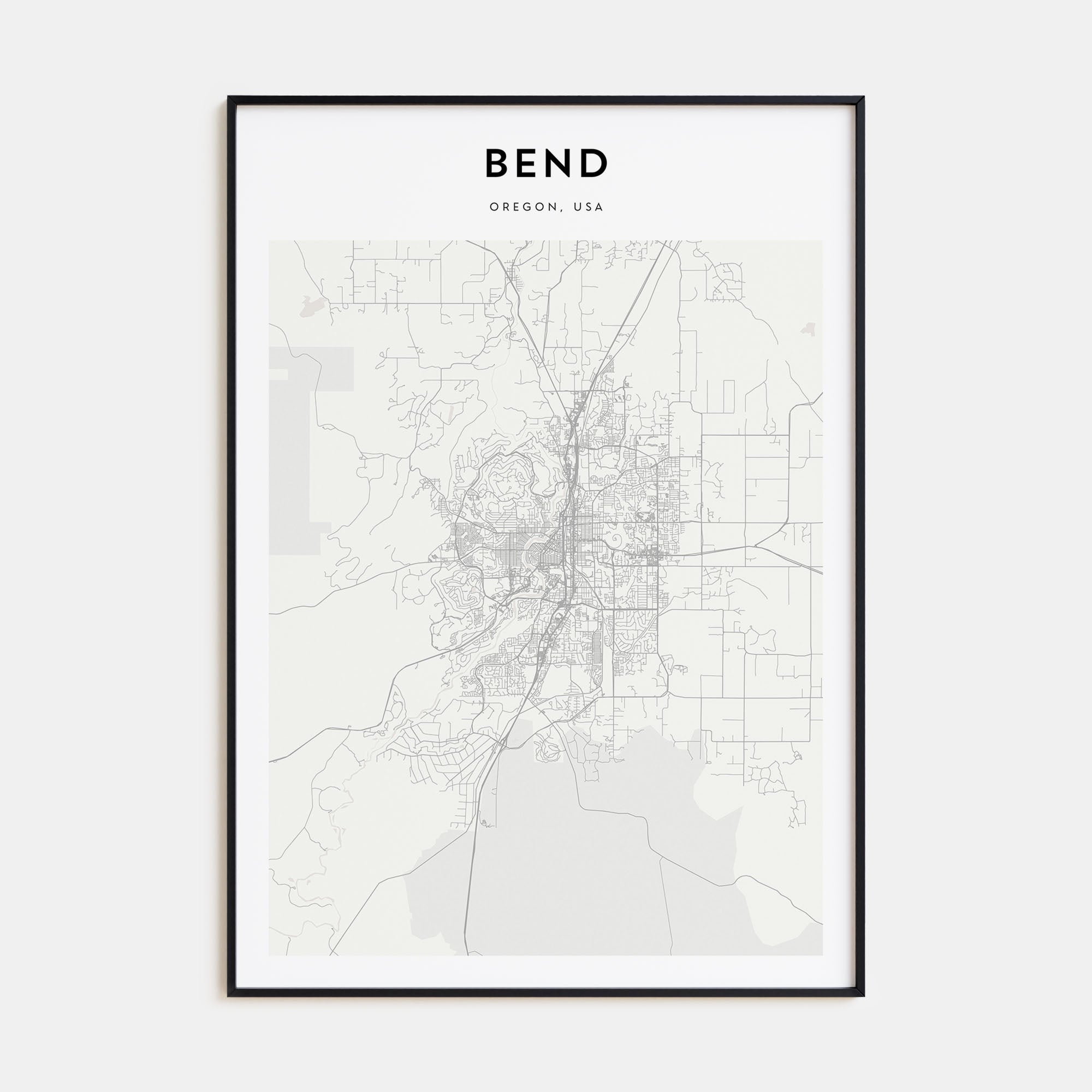 Bend Map Portrait Poster