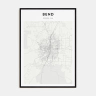 Bend Map Portrait Poster