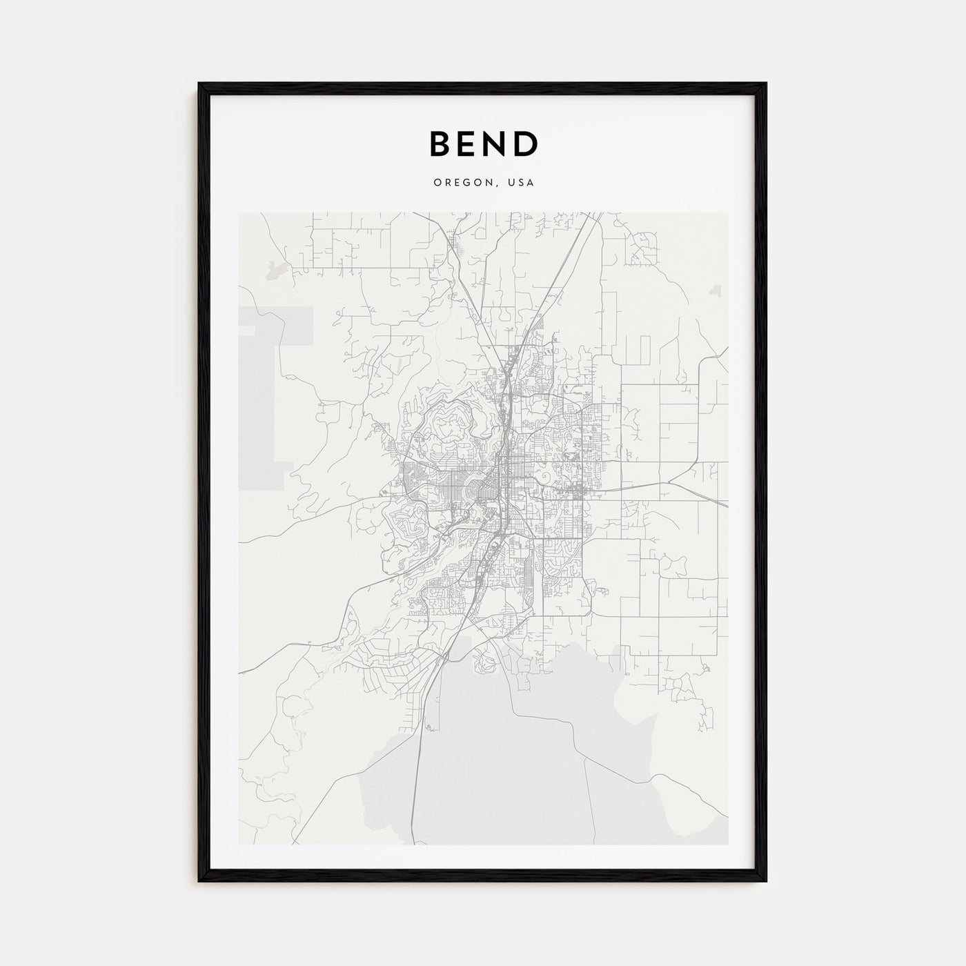 Bend Map Portrait Poster