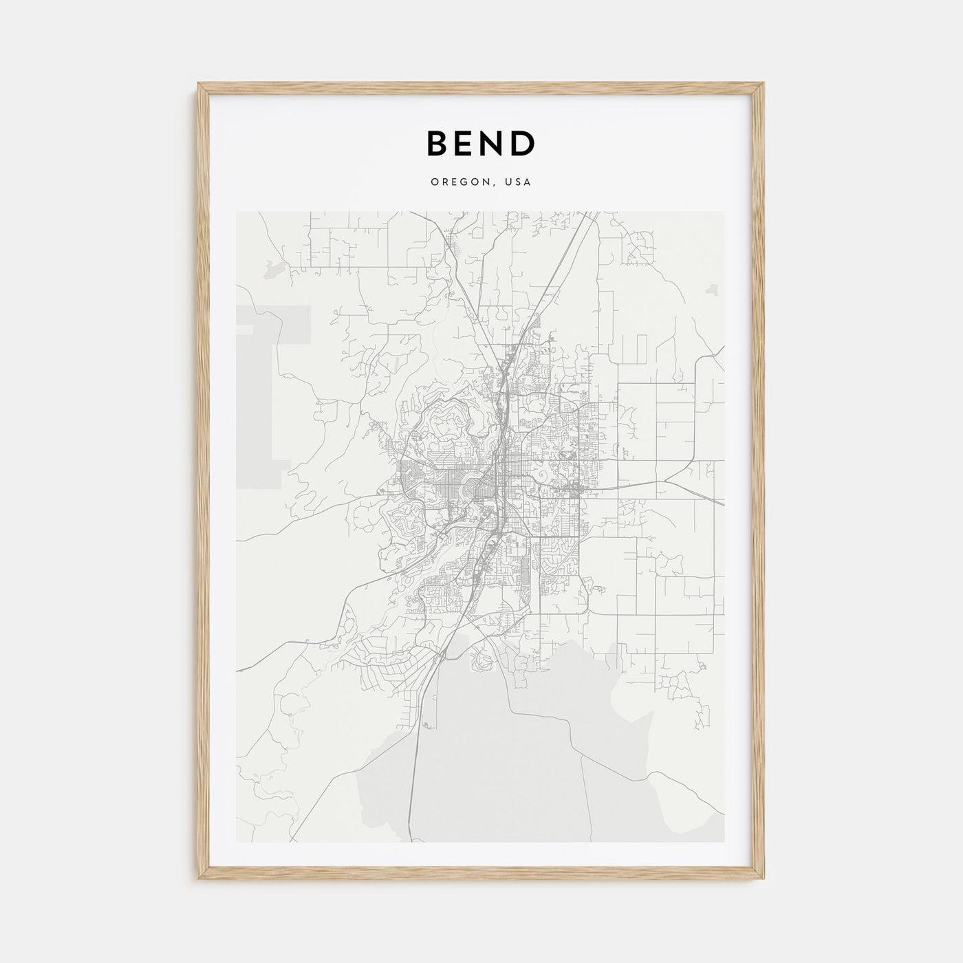 Bend Map Portrait Poster