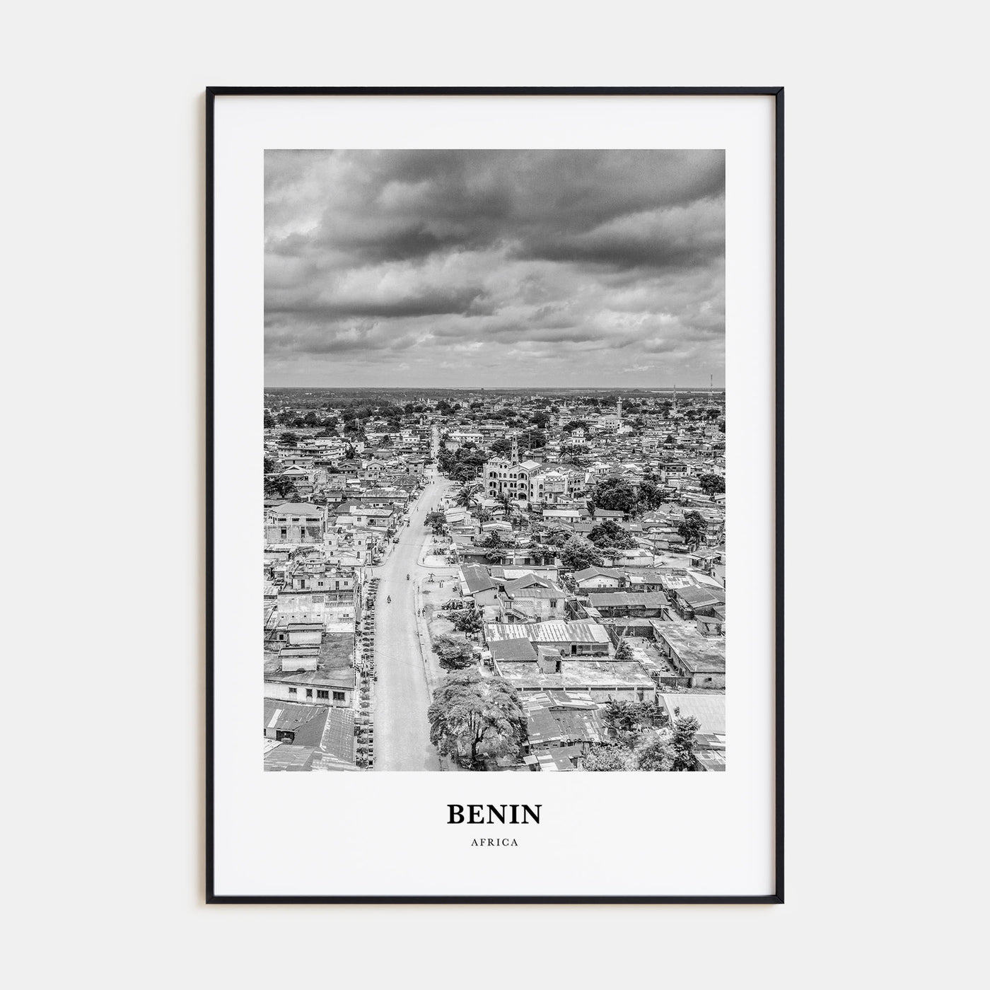 Benin Portrait B&W Poster