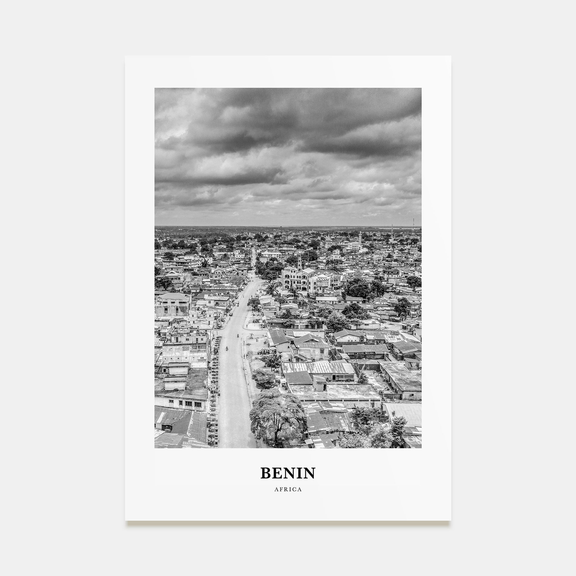 Benin Portrait B&W Poster