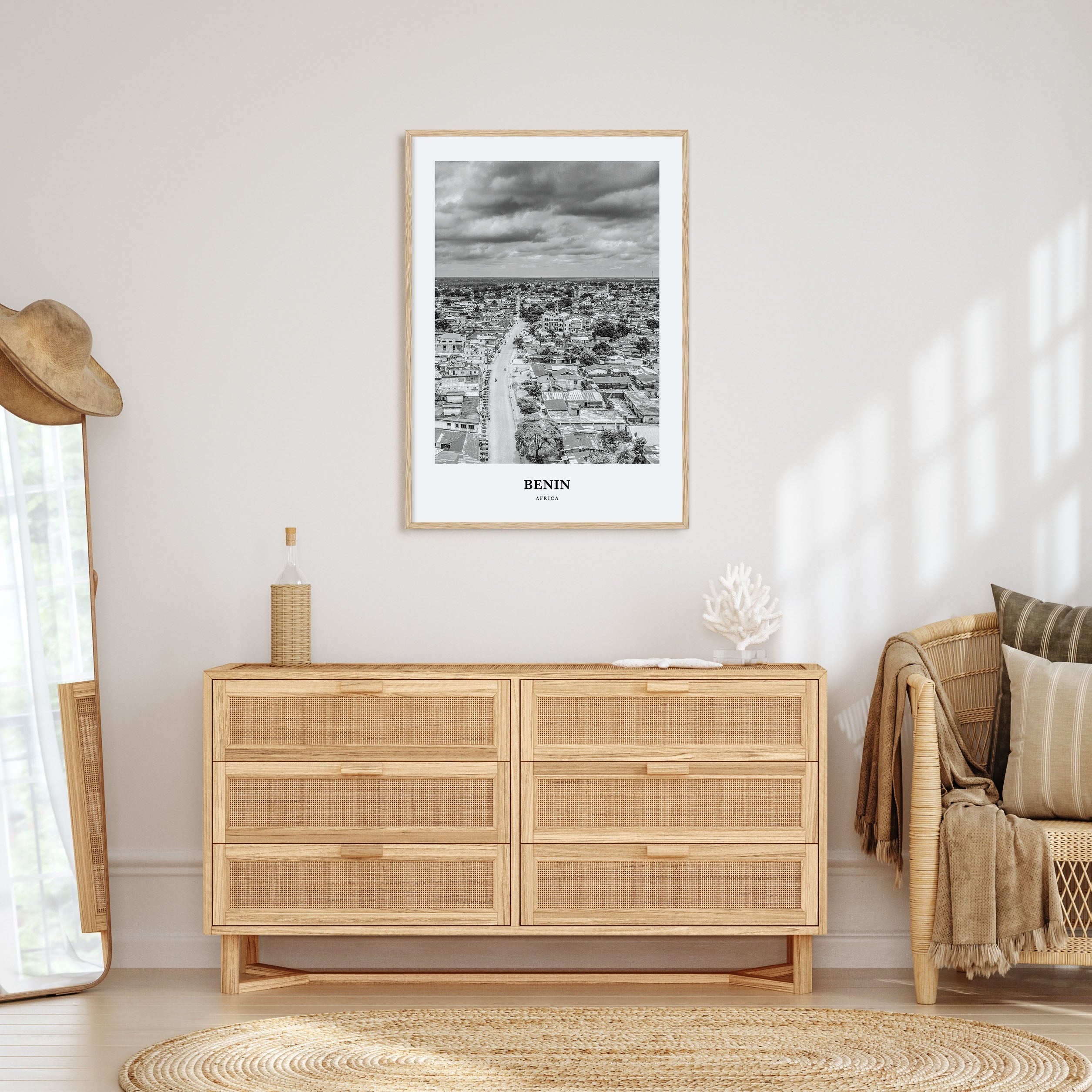 Benin Portrait B&W Poster