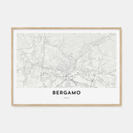 Bergamo Map Landscape Poster