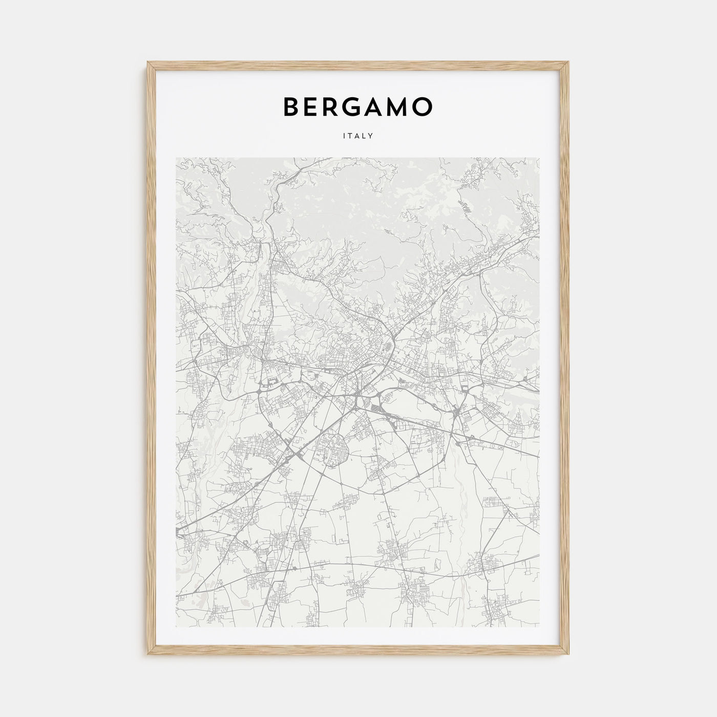 Bergamo Map Portrait Poster