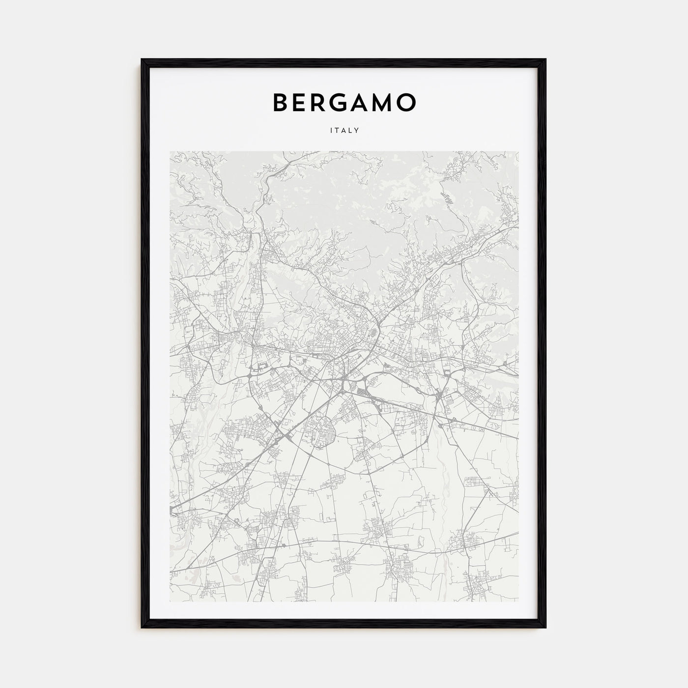 Bergamo Map Portrait Poster