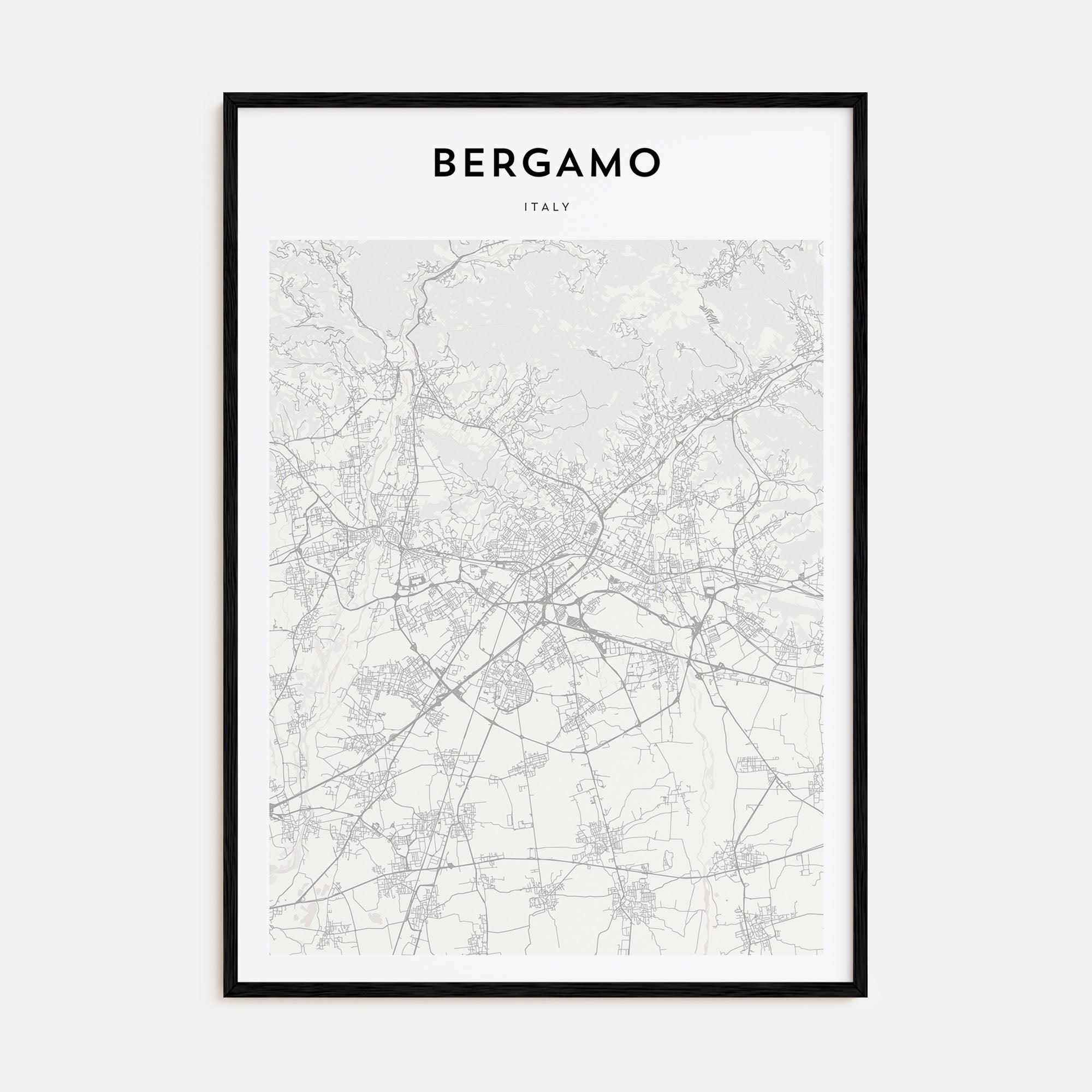 Bergamo Map Portrait Poster