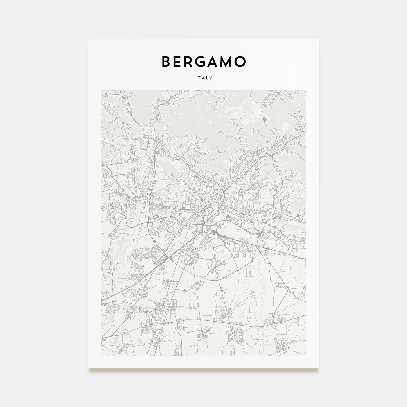 Bergamo Map Portrait Poster