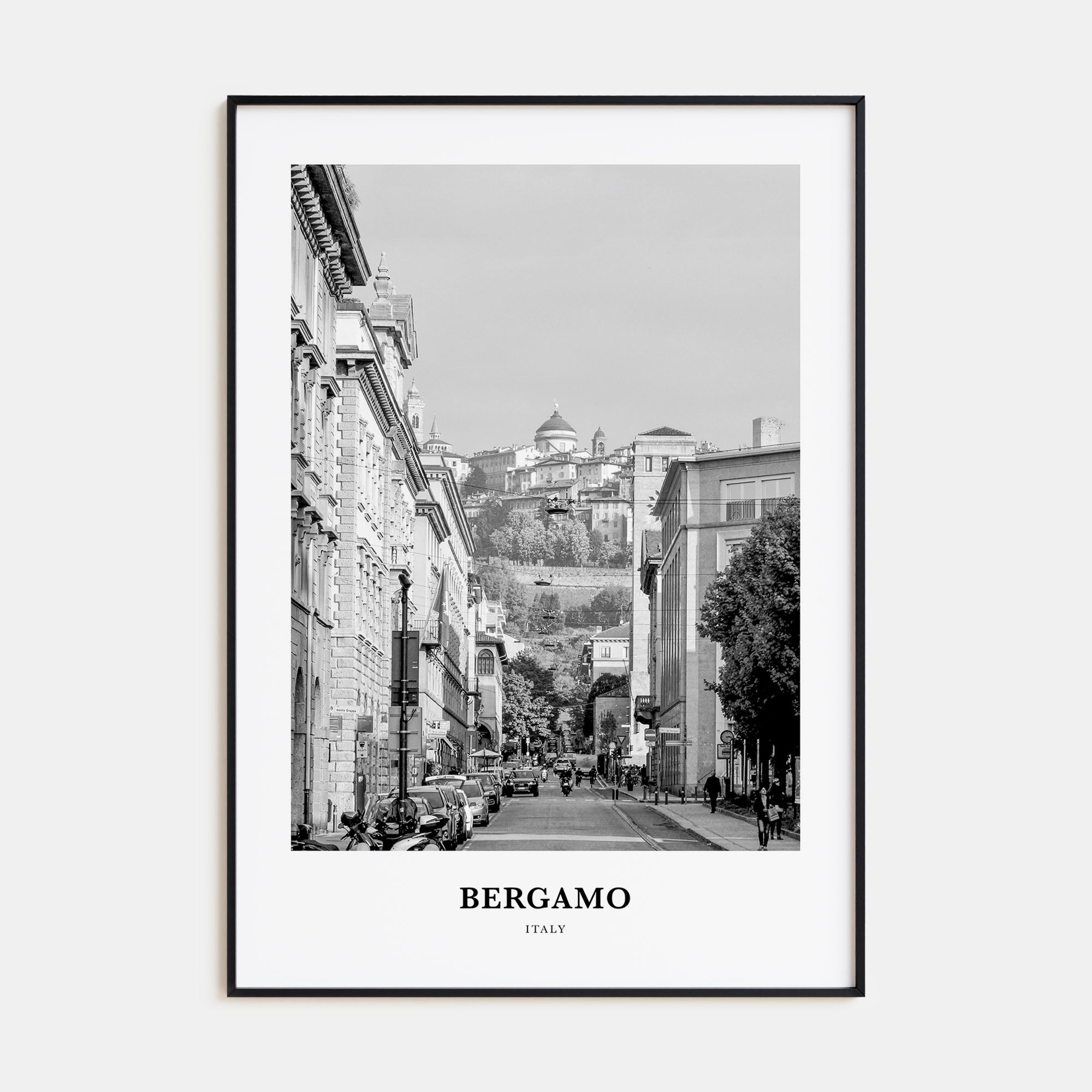 Bergamo Portrait B&W Poster