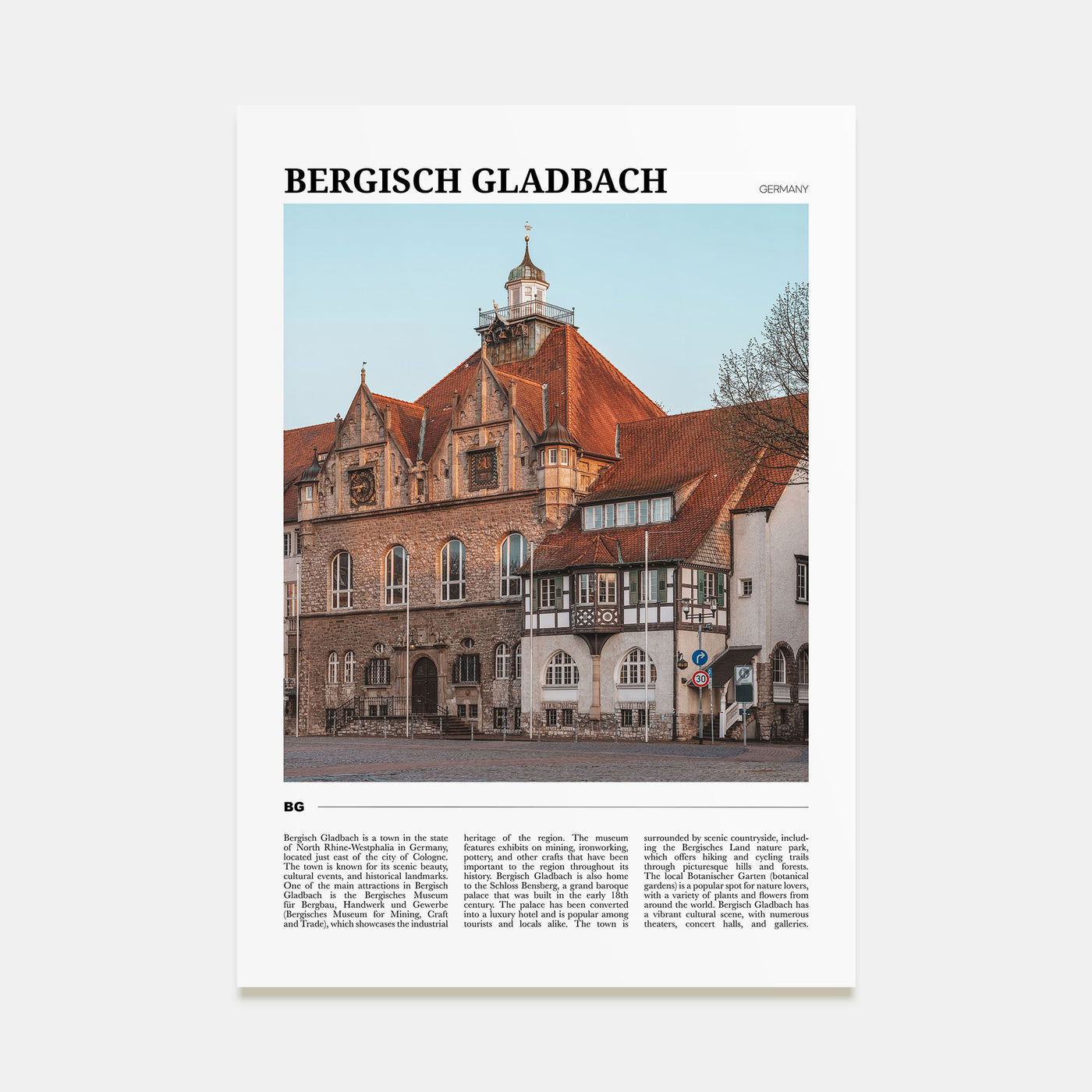 Bergisch Gladbach Travel Color Poster