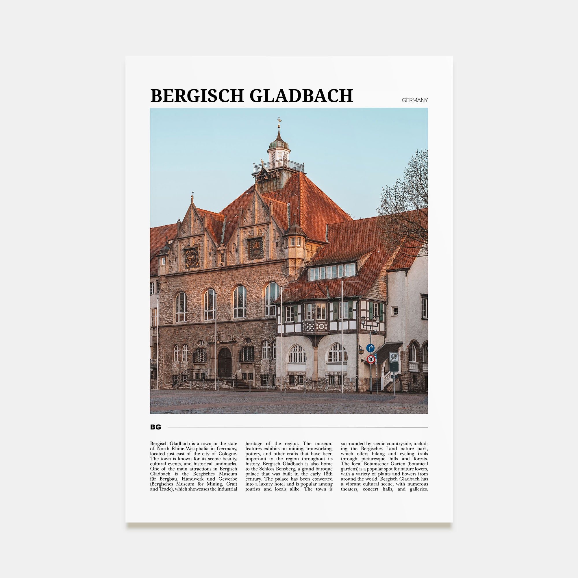 Bergisch Gladbach Travel Color Poster