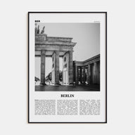 Berlin Travel B&W No 1 Poster