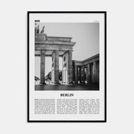 Berlin Travel B&W No 1 Poster