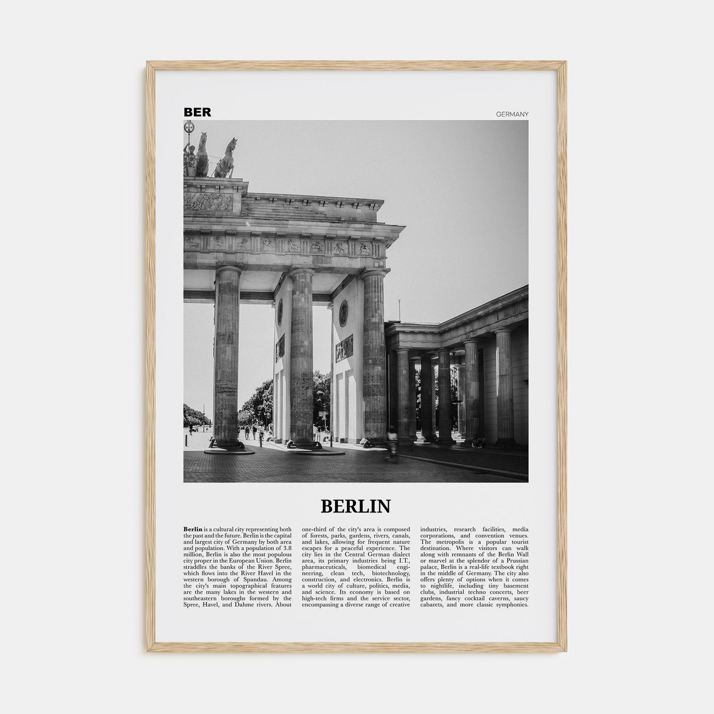 Berlin Travel B&W No 1 Poster