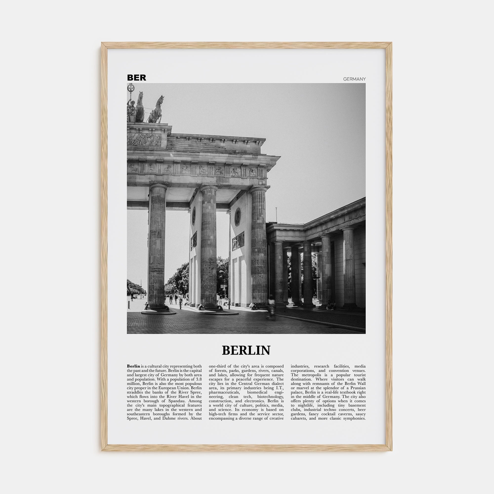 Berlin Travel B&W No 1 Poster