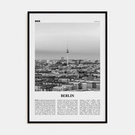 Berlin Travel B&W No 2 Poster