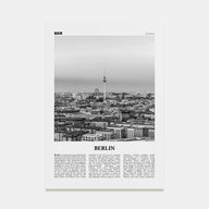 Berlin Travel B&W No 2 Poster
