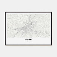 Bern Map Landscape Poster