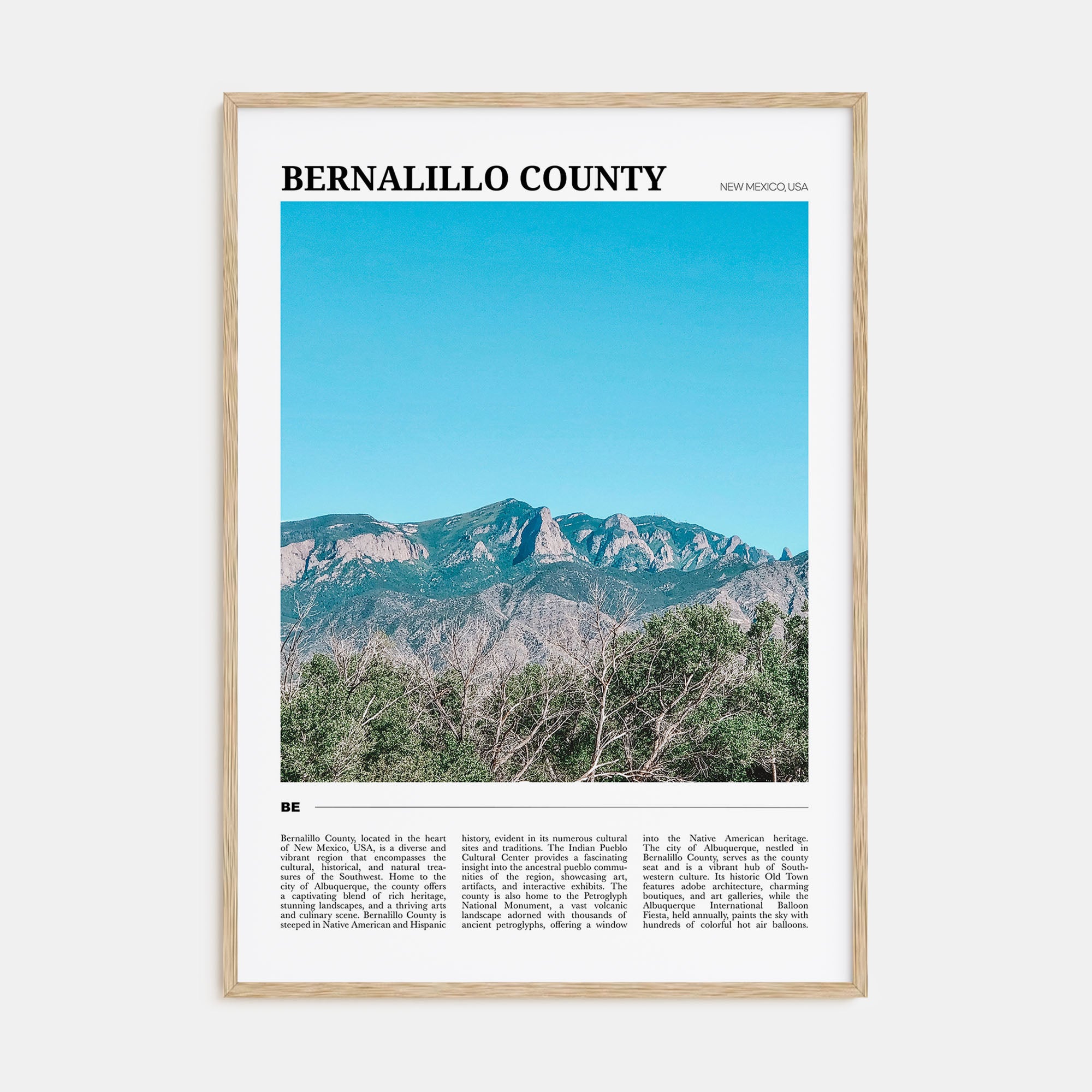 Bernalillo County Travel Color Poster