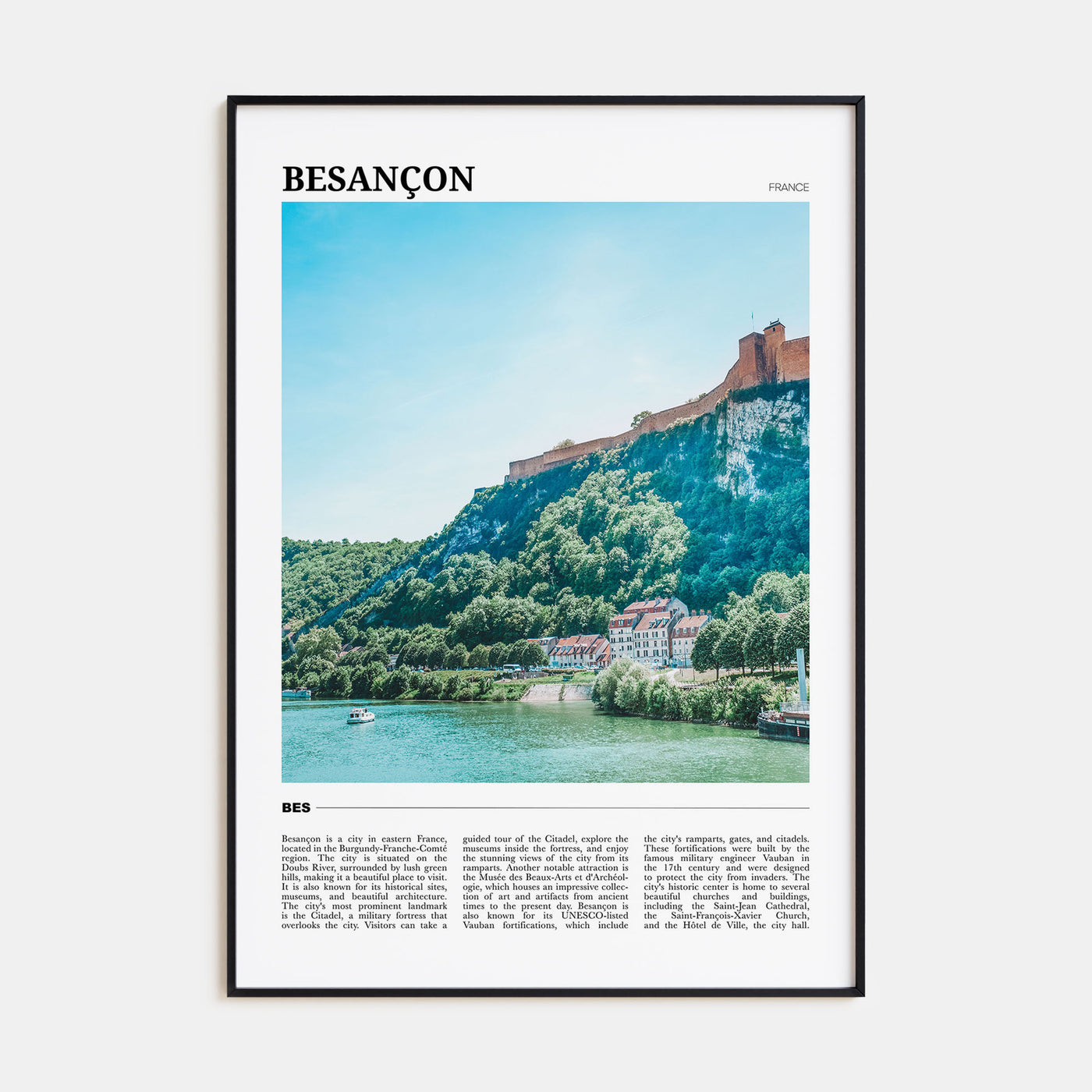 Besançon Travel Color Poster