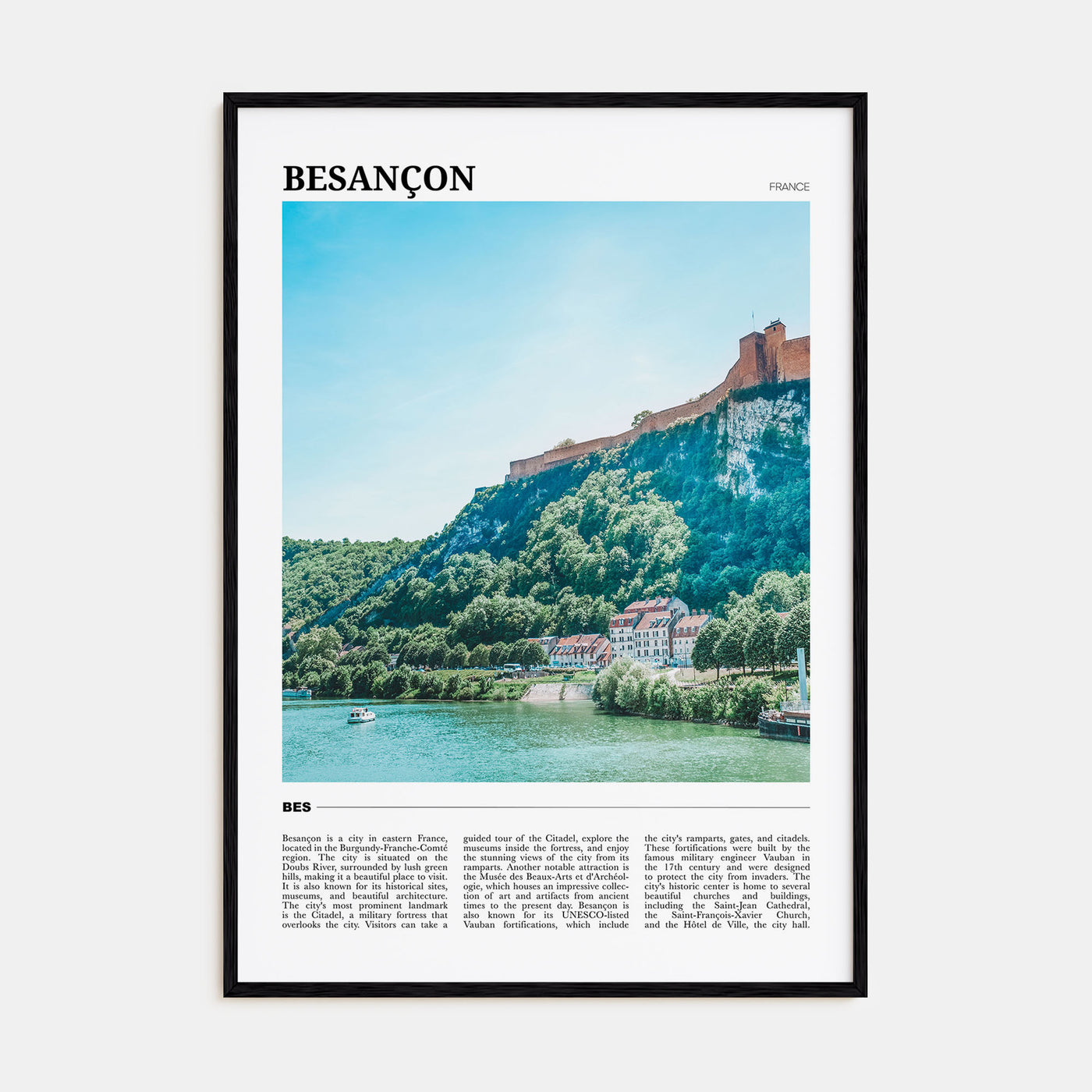 Besançon Travel Color Poster