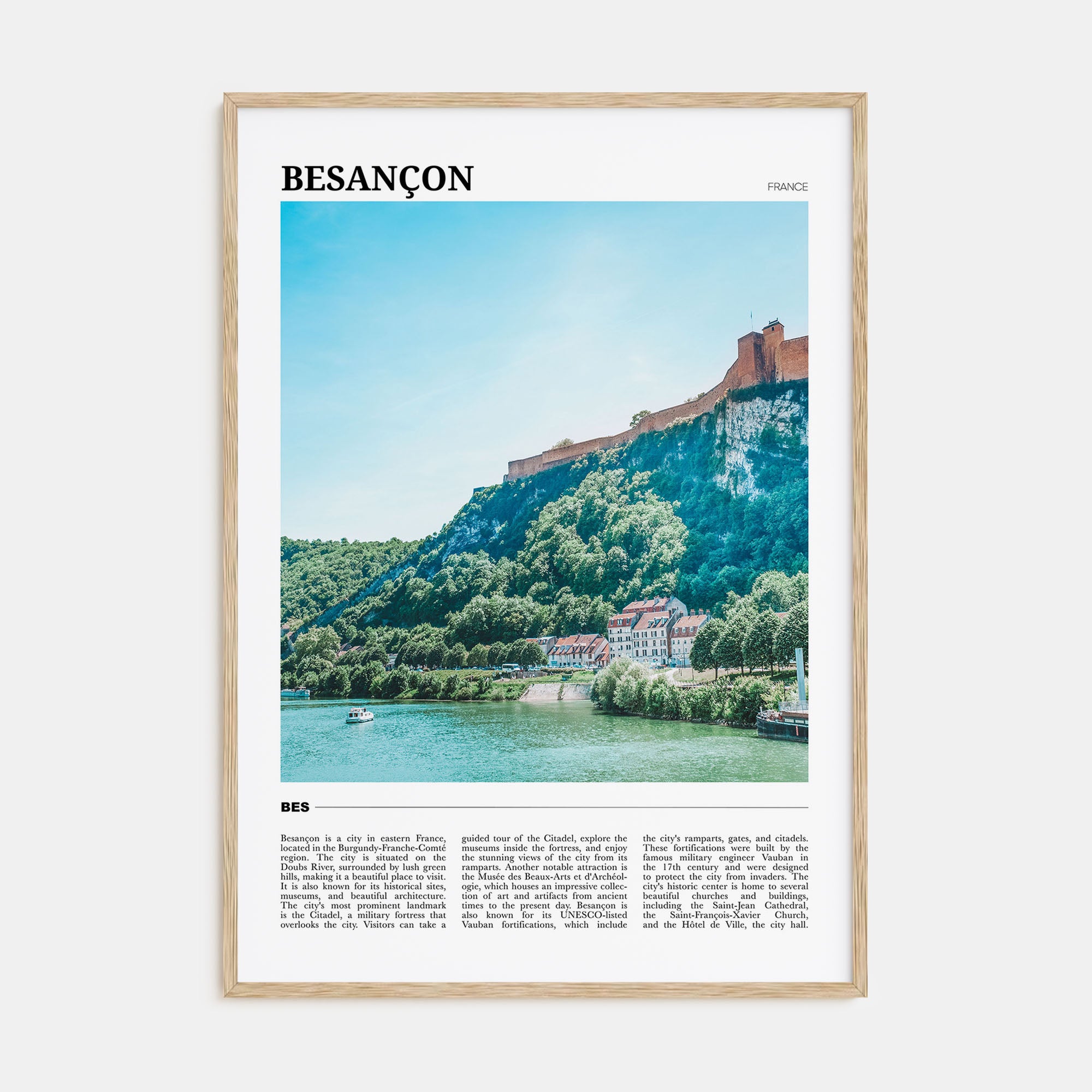 Besançon Travel Color Poster