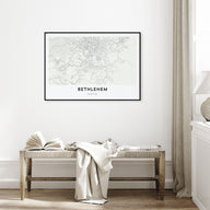 Bethlehem, Palestine Map Landscape Poster