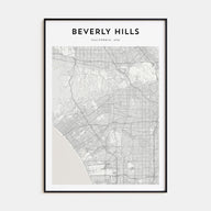 Beverly Hills Map Portrait Poster
