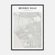 Beverly Hills Map Portrait Poster