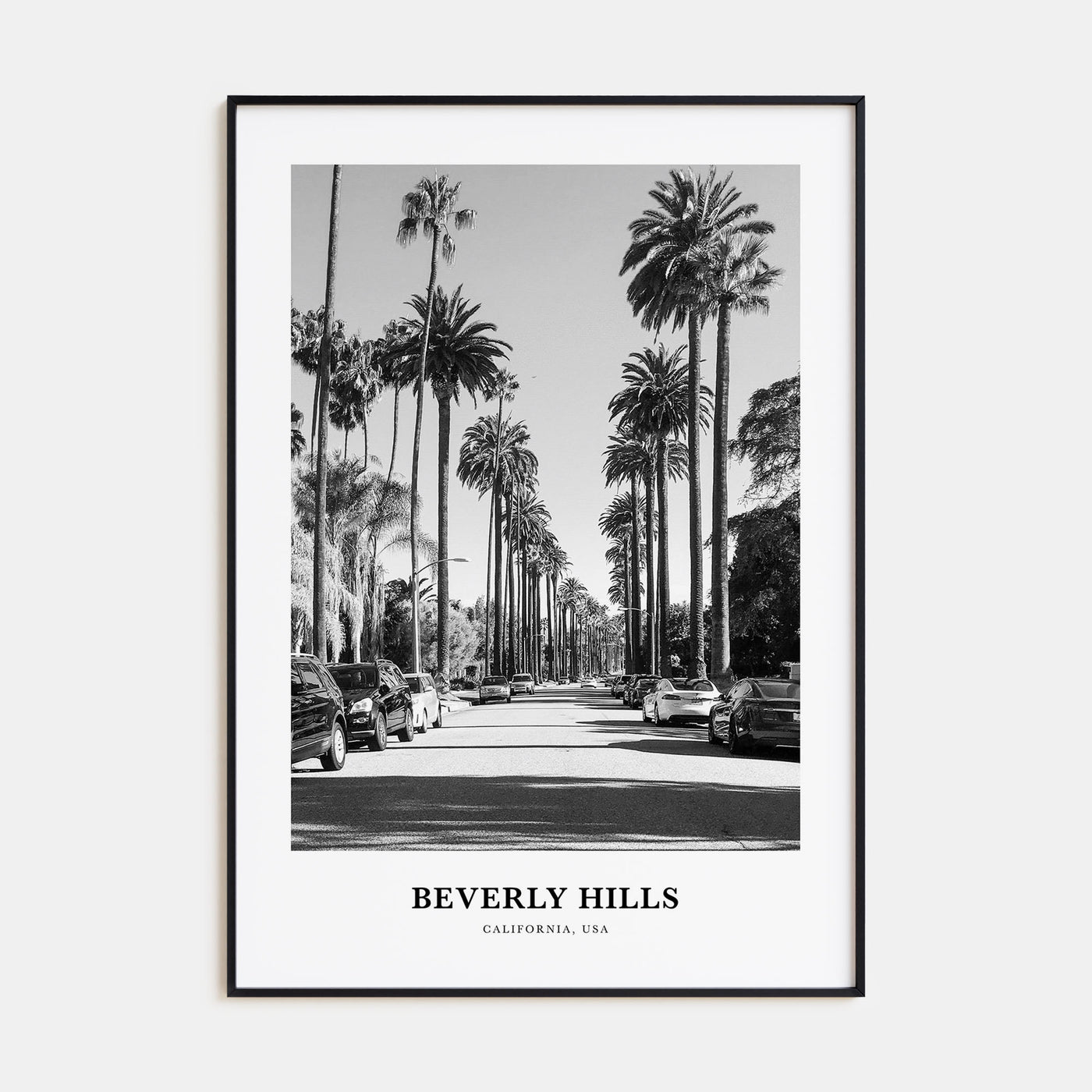 Beverly Hills Portrait B&W Poster