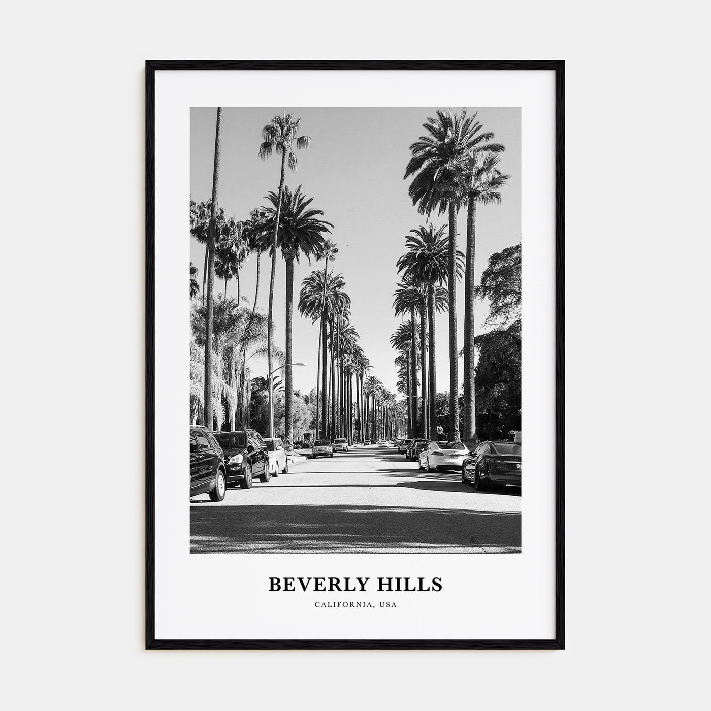 Beverly Hills Portrait B&W Poster