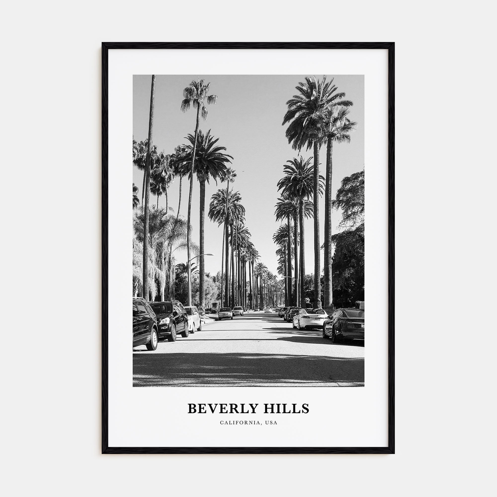 Beverly Hills Portrait B&W Poster