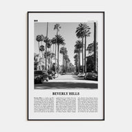 Beverly Hills Travel B&W Poster
