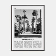 Beverly Hills Travel B&W Poster