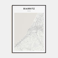 Biarritz Map Portrait Poster