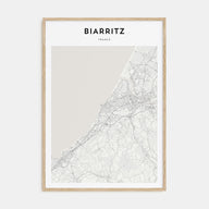 Biarritz Map Portrait Poster