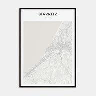 Biarritz Map Portrait Poster