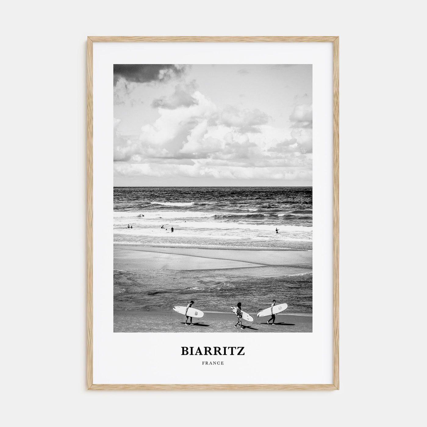 Biarritz Portrait B&W Poster