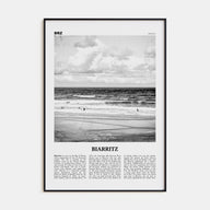 Biarritz Travel B&W Poster