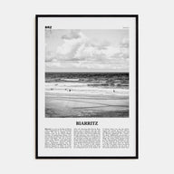 Biarritz Travel B&W Poster