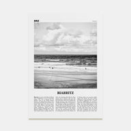 Biarritz Travel B&W Poster